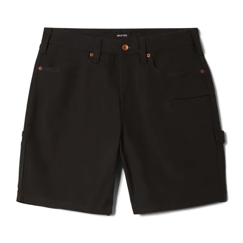 Brixton Builders Carpenter Baggy Shorts - Washed Black made by Brixton