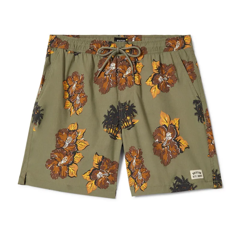 Brixton Everyday Stretch Hybrid Shorts - Olive Surplus Floral sold by CCS