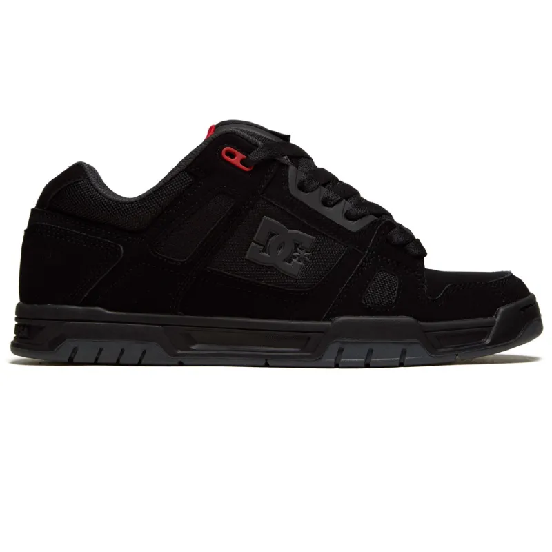 DC Stag Shoes - Black/Grey/Red made by DC