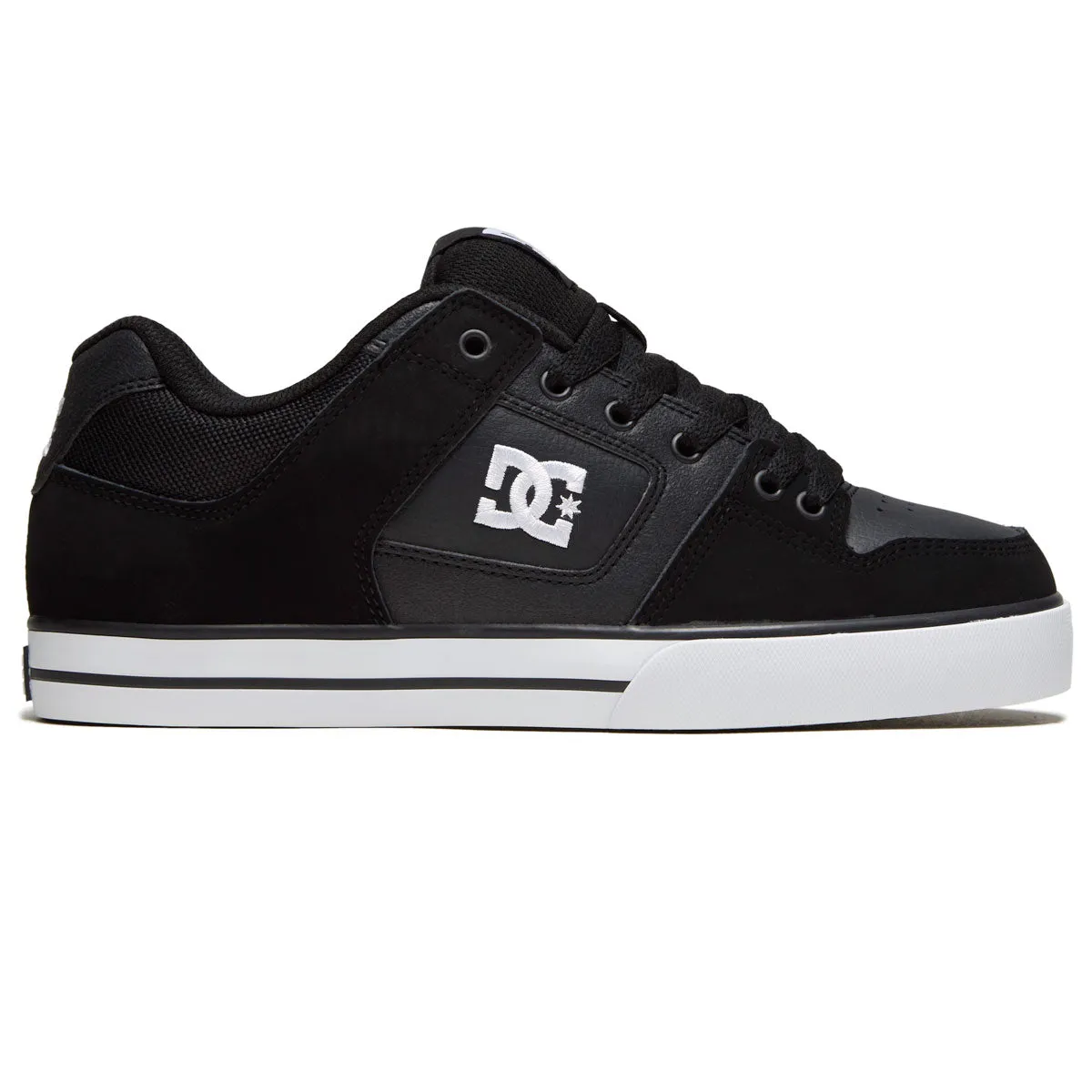 DC Pure Shoes - Black/Black/White sold by CCS