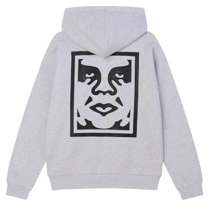Obey Bold Icon Extra Heavy Hoodie - Ash Grey made by Obey