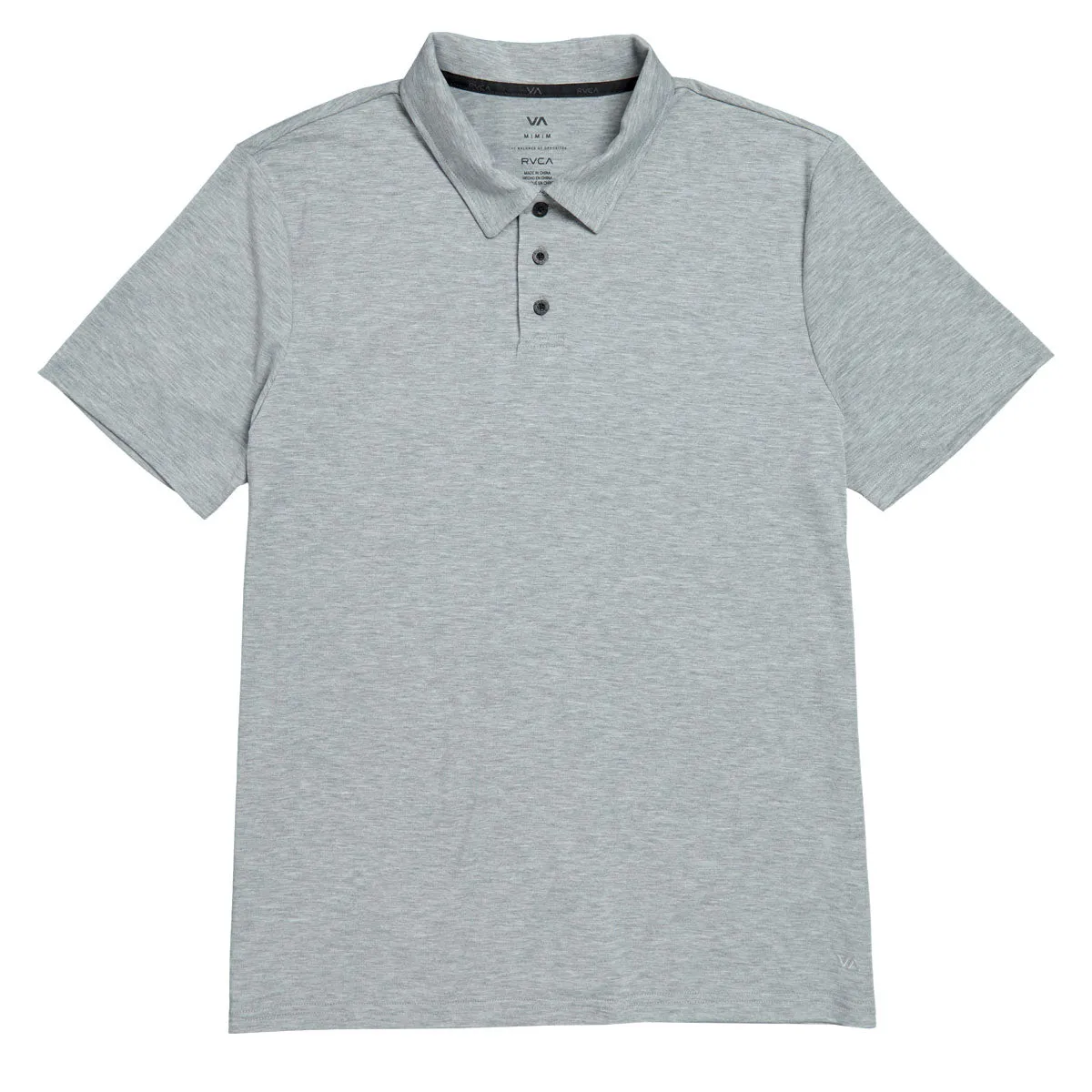 RVCA Balance Polo Shirt - Heather Grey sold by CCS