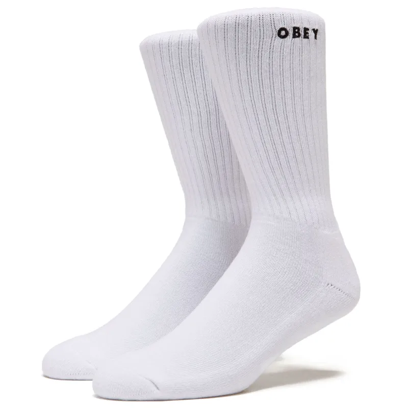 Obey Bold Socks - White made by Obey
