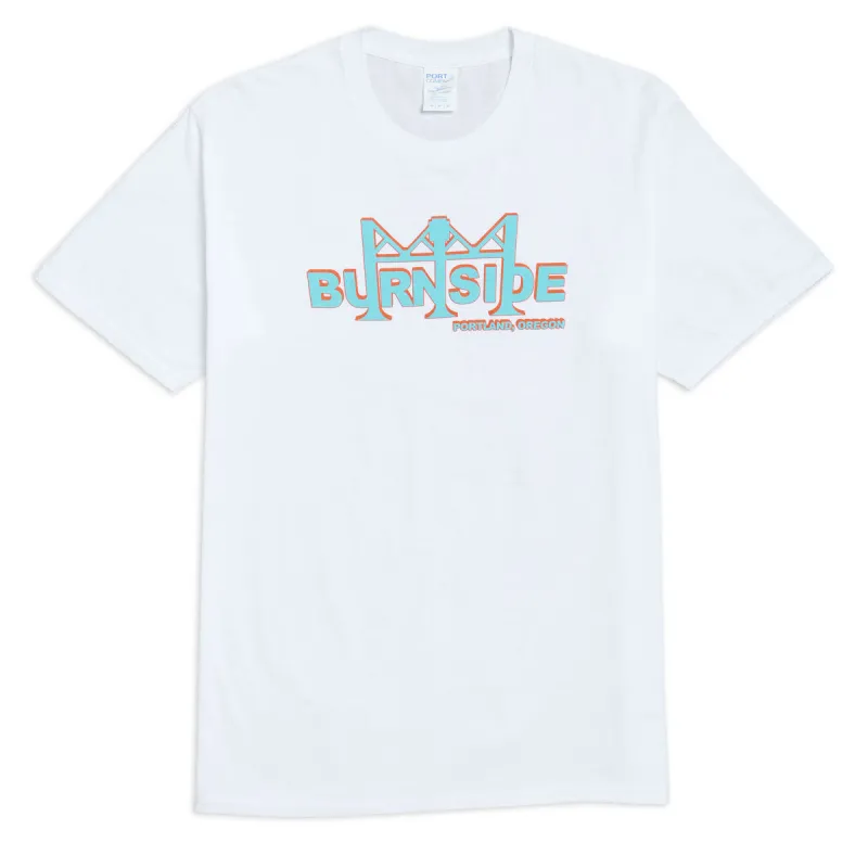 Burnside Official T-Shirt - White/Teal sold by CCS
