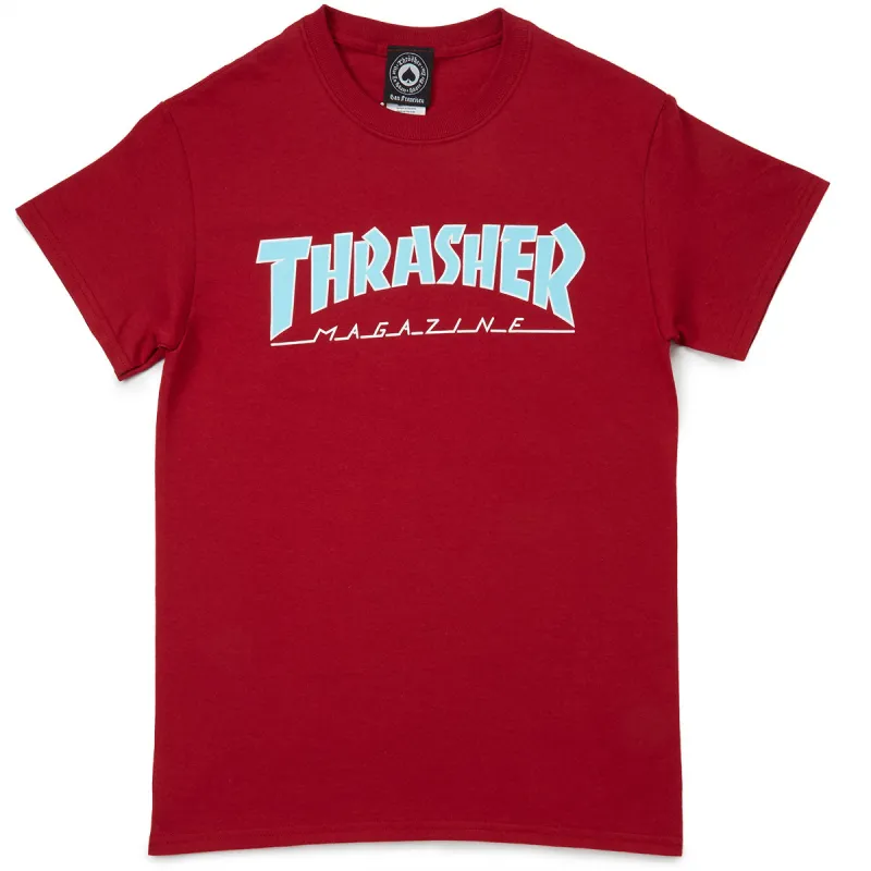 Thrasher Outlined T-Shirt - Cardinal sold by CCS