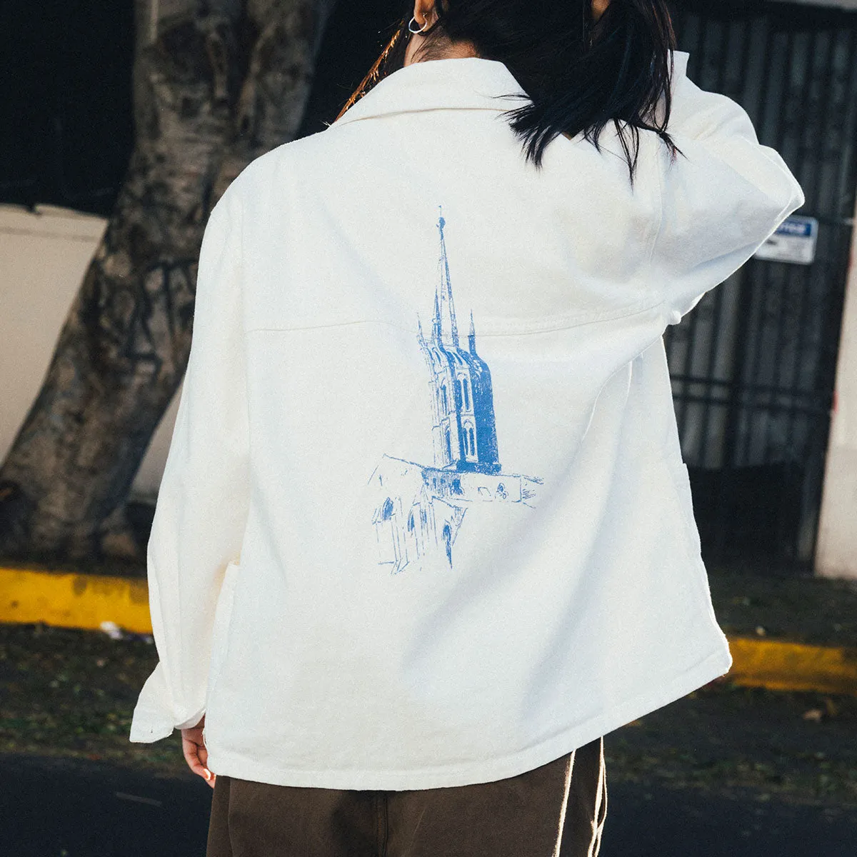 CCS Cathedral French Chore Coat - White sold by CCS product image thumbnail 2