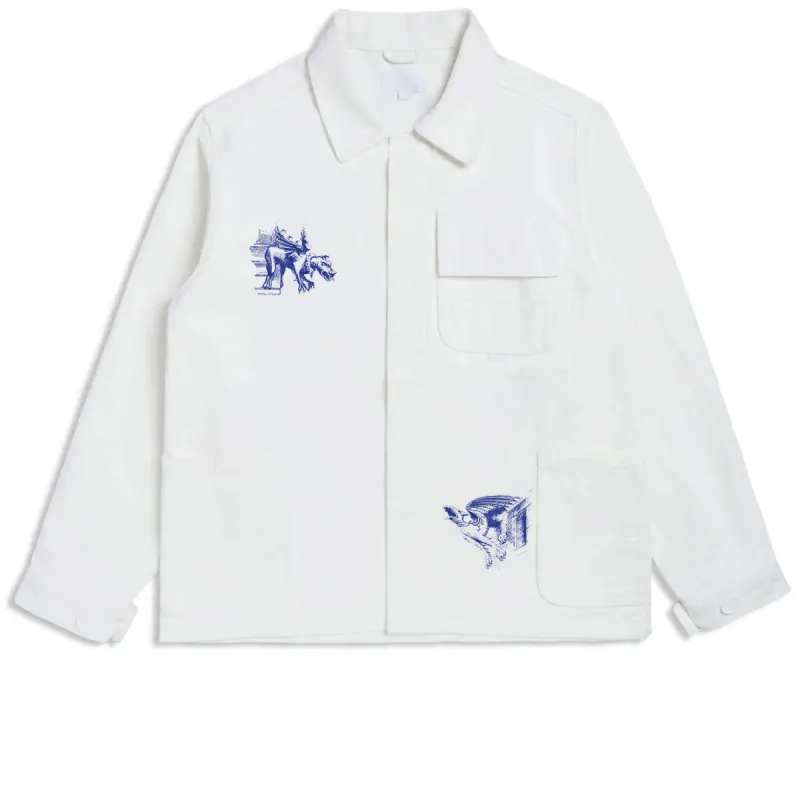 CCS Cathedral French Chore Coat - White sold by CCS