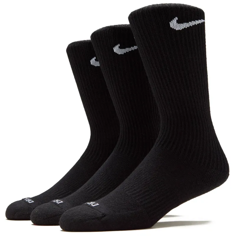 Nike SB Everyday Plus Cushioned 3 Pack of Socks - Black/White sold by CCS