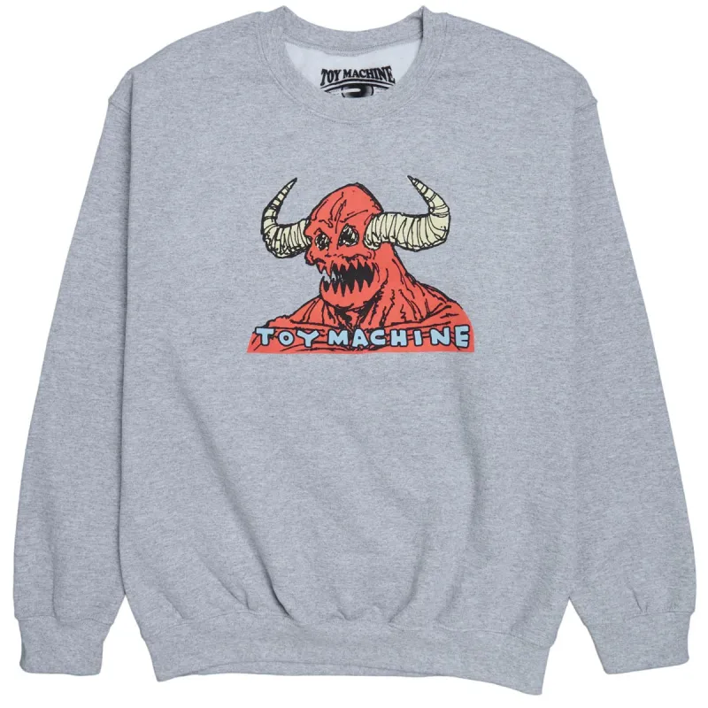 Toy Machine Hell Monster Crew Sweatshirt - Heather Grey sold by CCS