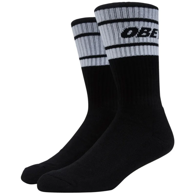 Obey Cooper II Socks - Black/White made by Obey