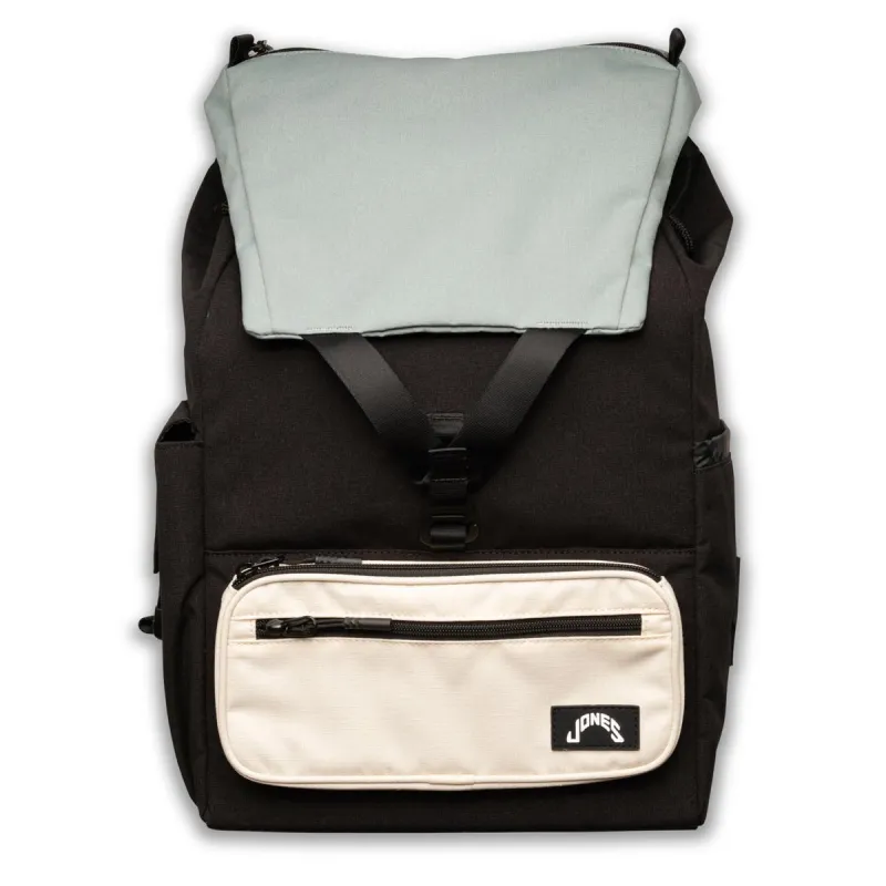 Jones Out of Office Backpack - Black/Clay Green/Le Crème made by Jones