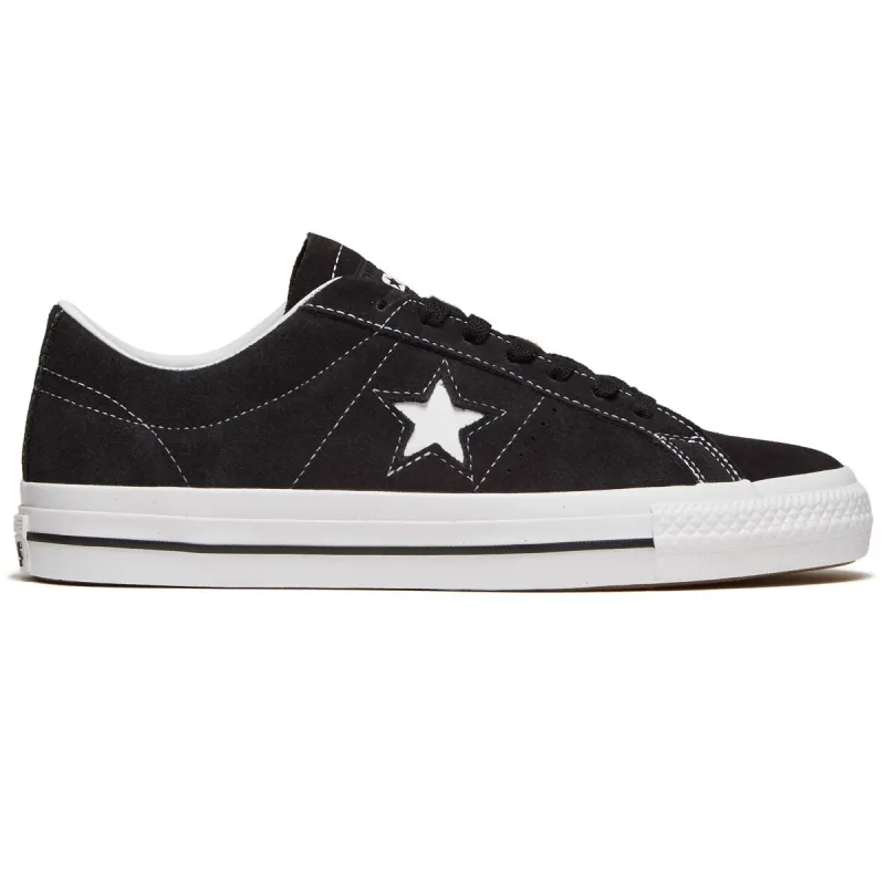 Converse One Star Pro Ox Shoes - Black/Black/White sold by CCS