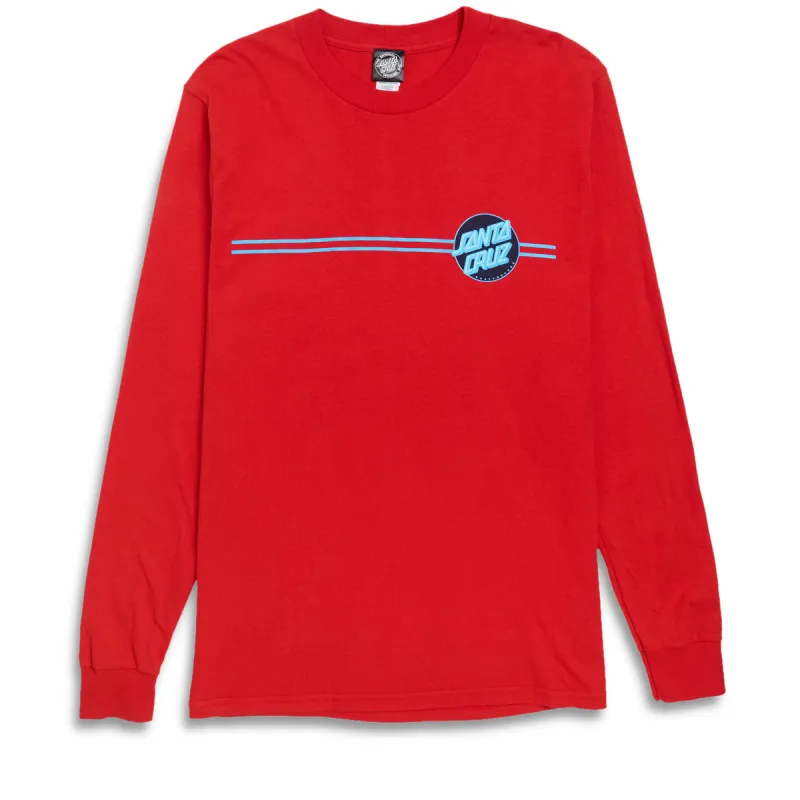 Santa Cruz Other Dot Long Sleeve T-Shirt - Fuji Red/Black/Blue made by Santa Cruz Skateboards