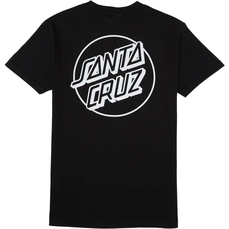 Santa Cruz Opus Dot T-Shirt - Black/White sold by CCS