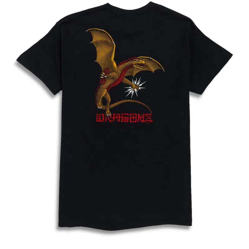 Powell-Peralta Dragons Logo T-Shirt - Black made by Powell-Peralta