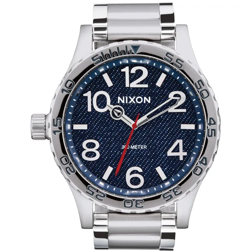 Nixon 51-30 Chrono Watch - Silver/Denim sold by CCS