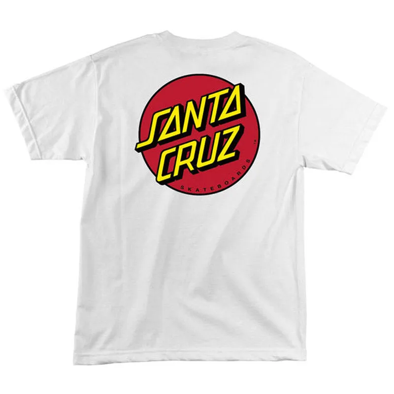 Santa Cruz Classic Dot T-Shirt - White sold by CCS
