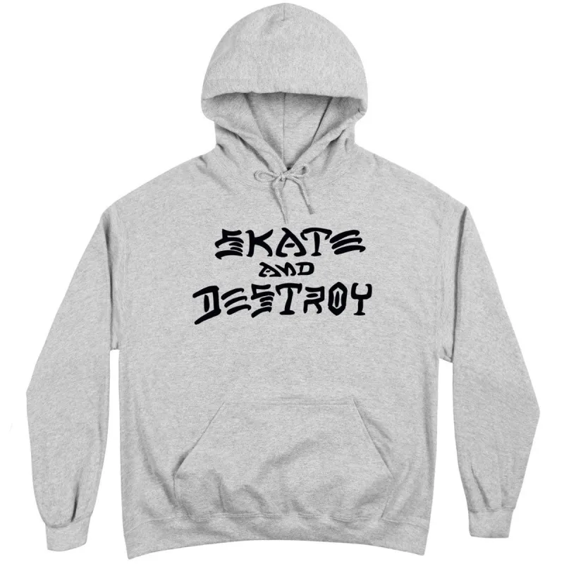 Thrasher Skate And Destroy Hoodie - Grey made by Thrasher