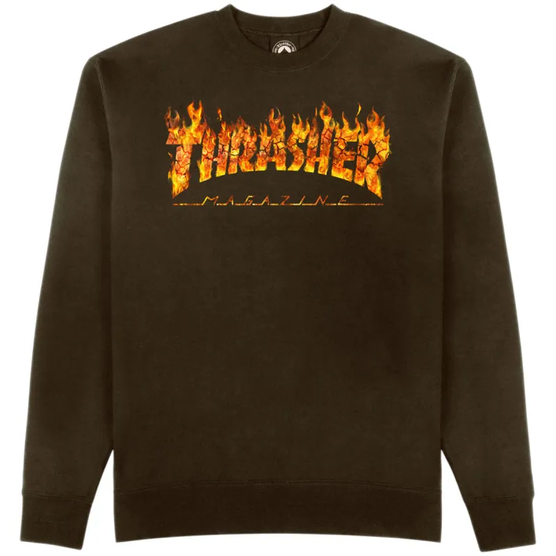 Thrasher Inferno Sweatshirt - Dark Chocolate sold by CCS
