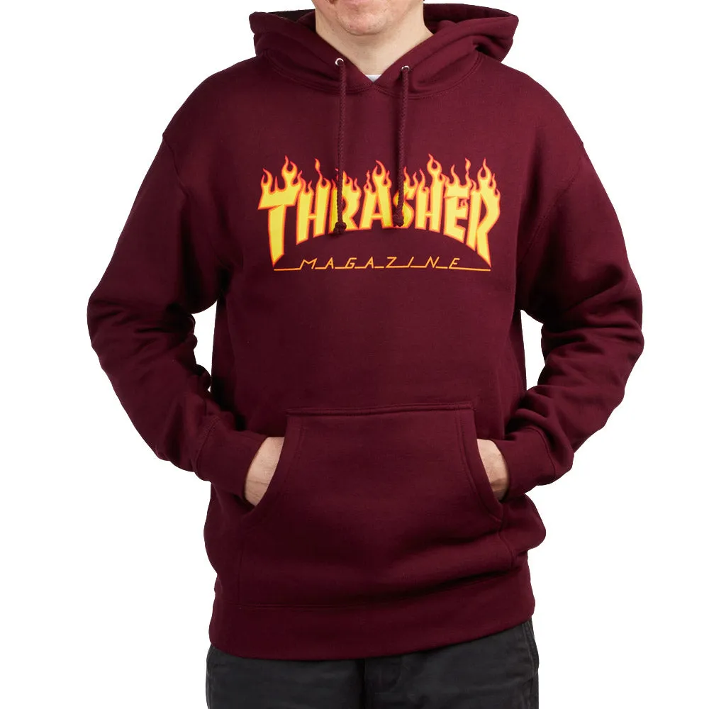 Thrasher Flame Hoodie - Maroon sold by CCS