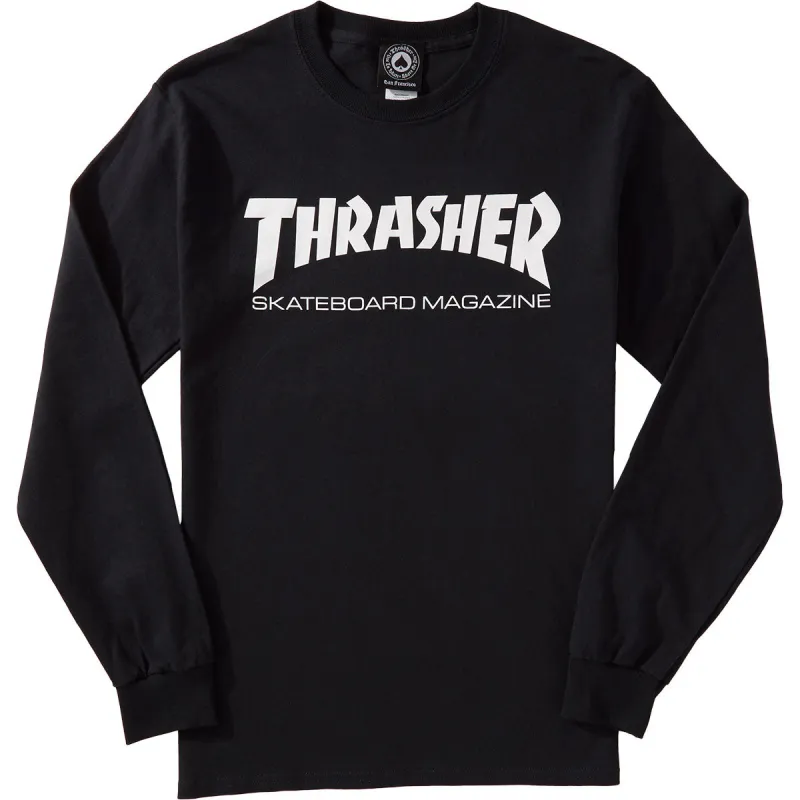 Thrasher Skate Mag Long Sleeve T-Shirt - Black sold by CCS