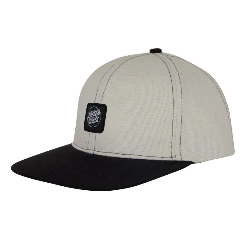 Santa Cruz Cruz Label Snapback Hat - Dark Sand/Black sold by CCS