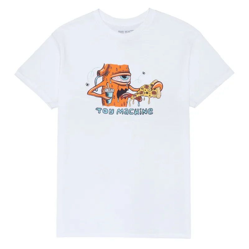 Toy Machine Pizza T-Shirt - White made by CCS