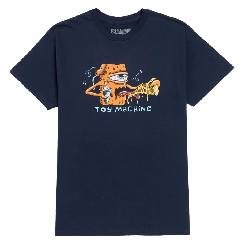 Toy Machine Pizza T-Shirt - Navy made by CCS