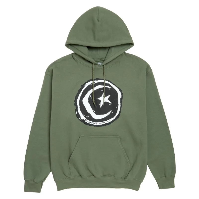 Foundation Star And Moon Hoodie - Army made by CCS