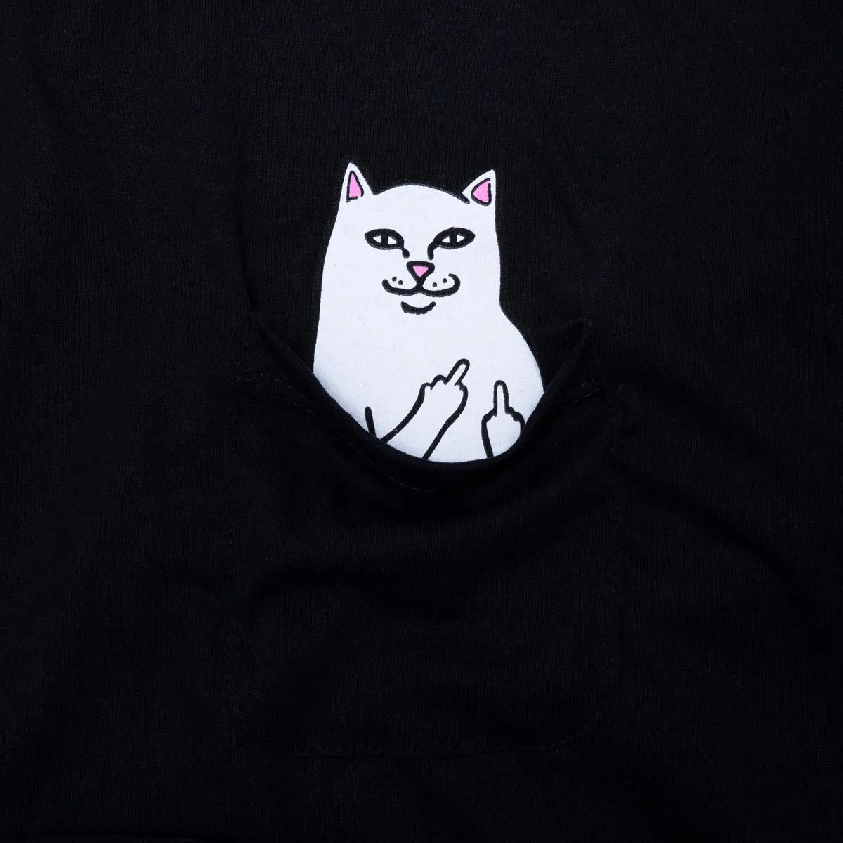 RIPNDIP Lord Nermal Pocket Long Sleeve T-Shirt - Black/White sold by CCS product image thumbnail 4