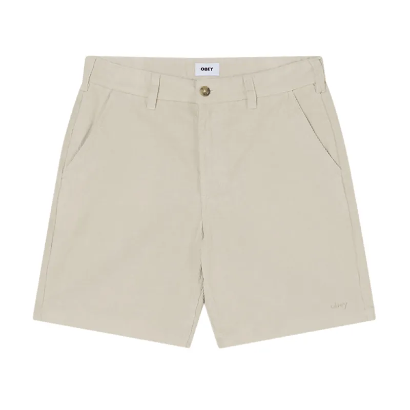 Obey Daily Cord Shorts - Silver Grey sold by CCS