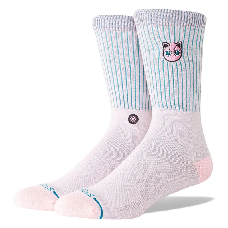 Stance x Pokemon Jigglypuff Crew Socks - Pink made by Stance