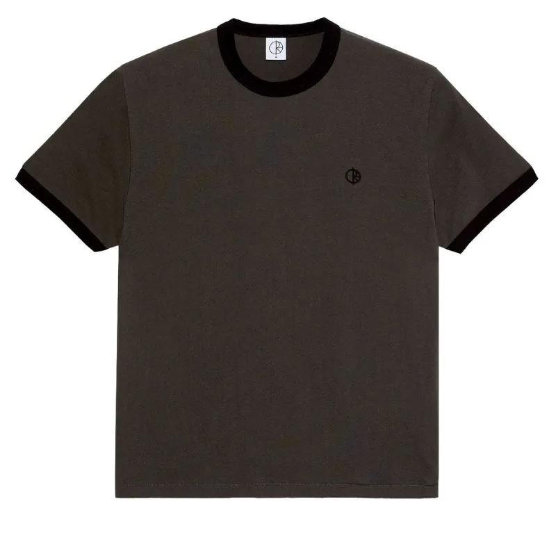 Polar Ringer T-Shirt - Dirty Black/Black made by Polar Skate