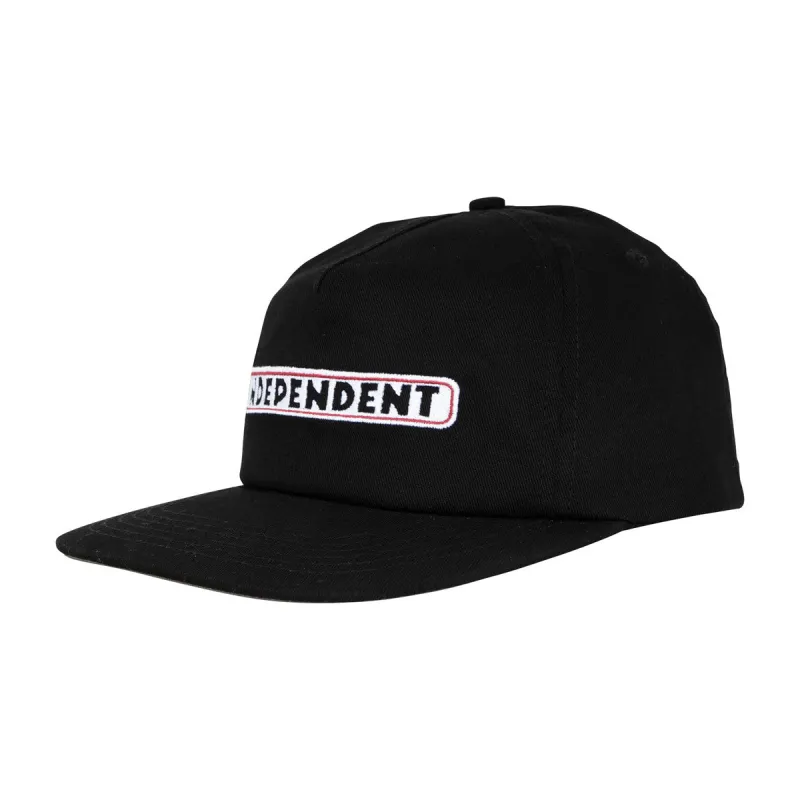 Independent Bar Logo Snapback Hat - Black made by CCS