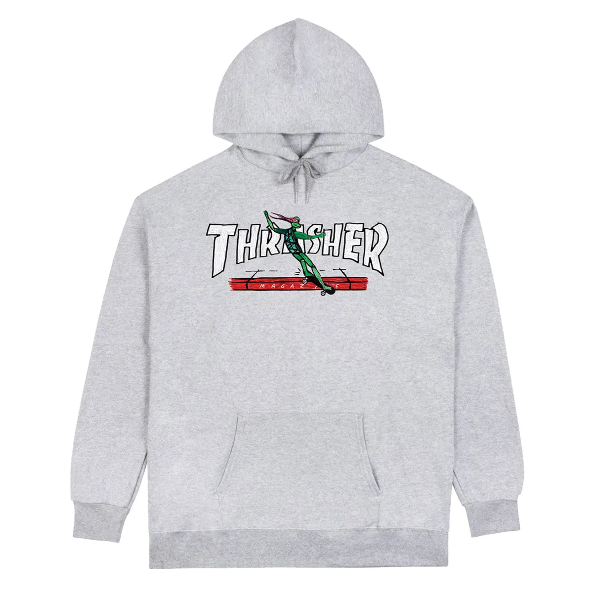 Thrasher Red Curb By LSD Worldpeace Hoodie - Ash Grey sold by CCS