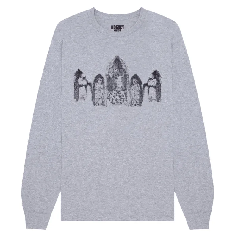 Hockey Sentiment Long Sleeve T-Shirt - Grey sold by CCS