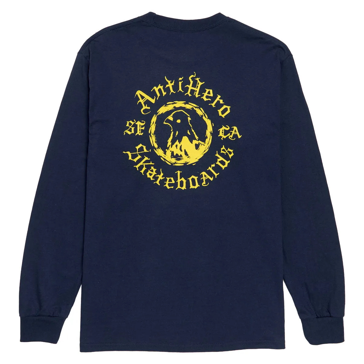 Anti-Hero Pigeon Motion Long Sleeve Pocket T-Shirt - Navy/Yellow sold by CCS product image thumbnail 2