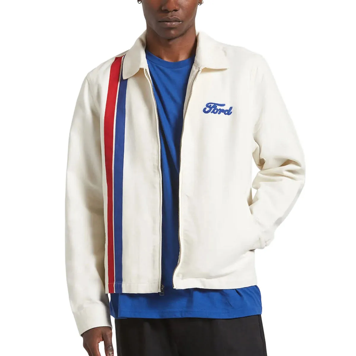 Brixton x Ford Number One Garage Jacket - Wimbleton White sold by CCS