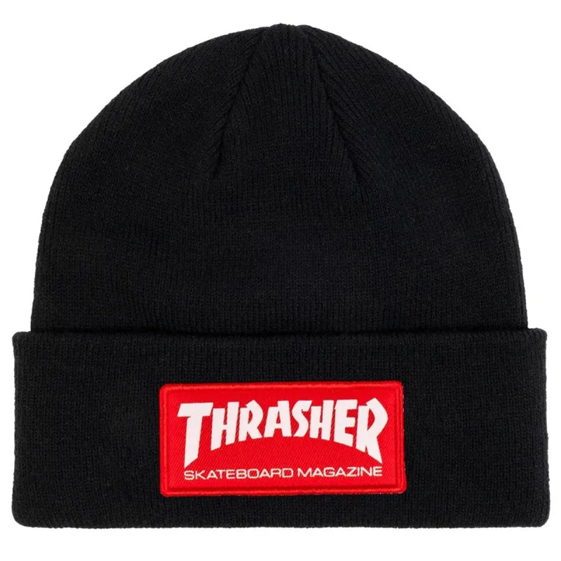 Thrasher Skate Mag Patch Beanie - Black made by Thrasher