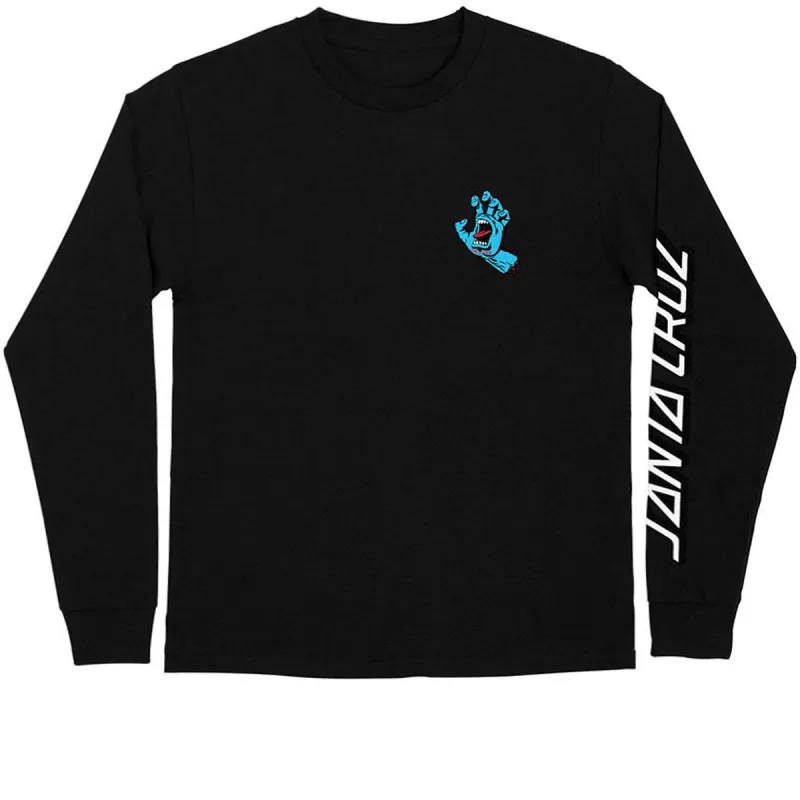 Santa Cruz Screaming Hand Long Sleeve T-Shirt - Black sold by CCS
