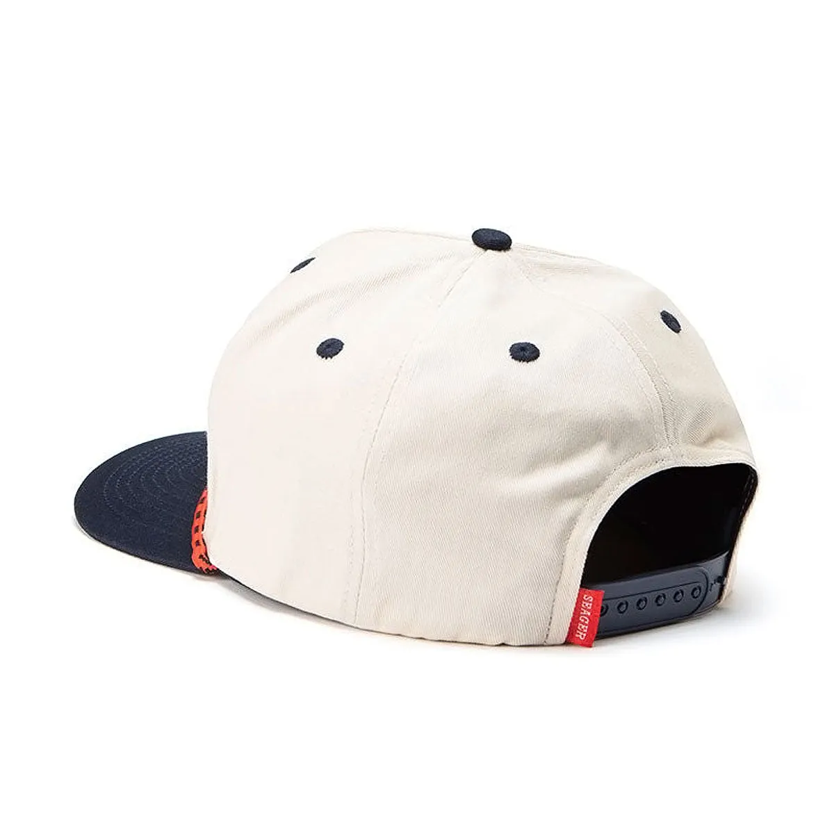 Seager Branded Snapback Hat - Cream/Navy sold by CCS product image thumbnail 2