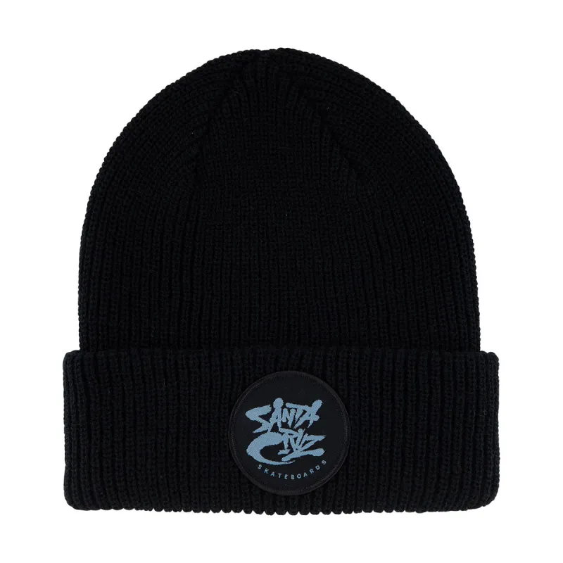 Santa Cruz Pace Trap Long Shoreman Beanie - Black made by Santa Cruz Skateboards