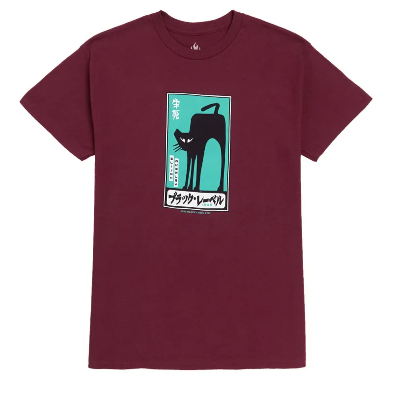 Black Label Elijah Akerley Black Cat T-Shirt - Maroon sold by CCS