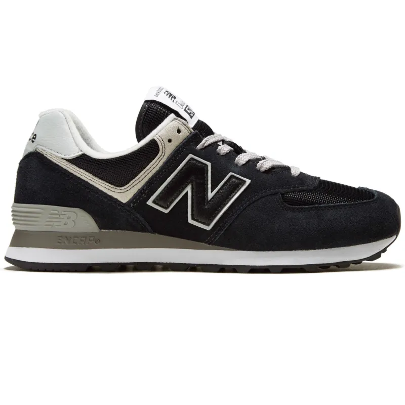 New Balance 574 Core Shoes - Black/White made by New Balance