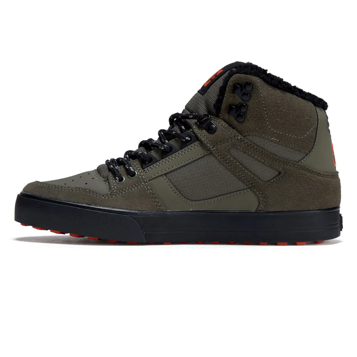 DC Pure High-Top Wc Winter Shoes - Dusty Olive/Orange sold by CCS product image thumbnail 2