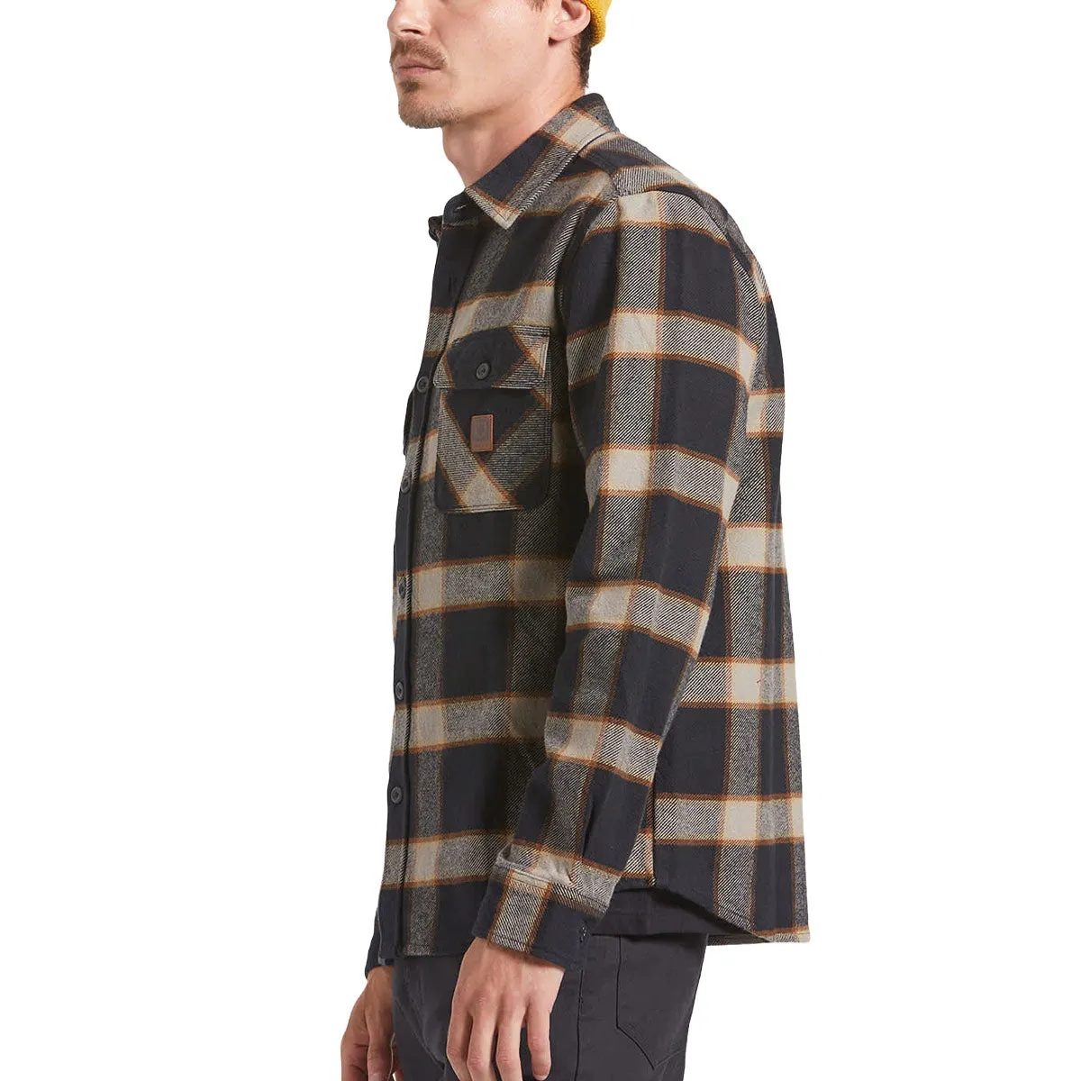 Brixton Bowery Heavyweight Flannel Shirt - Black/Cream sold by CCS product image thumbnail 3
