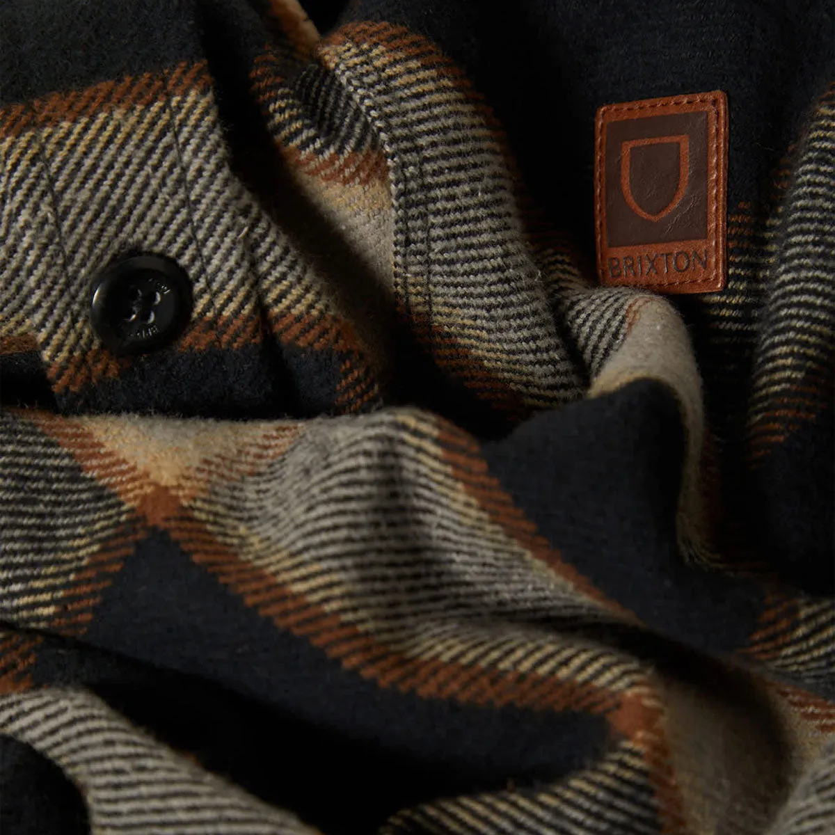 Brixton Bowery Heavyweight Flannel Shirt - Black/Cream sold by CCS product image thumbnail 5