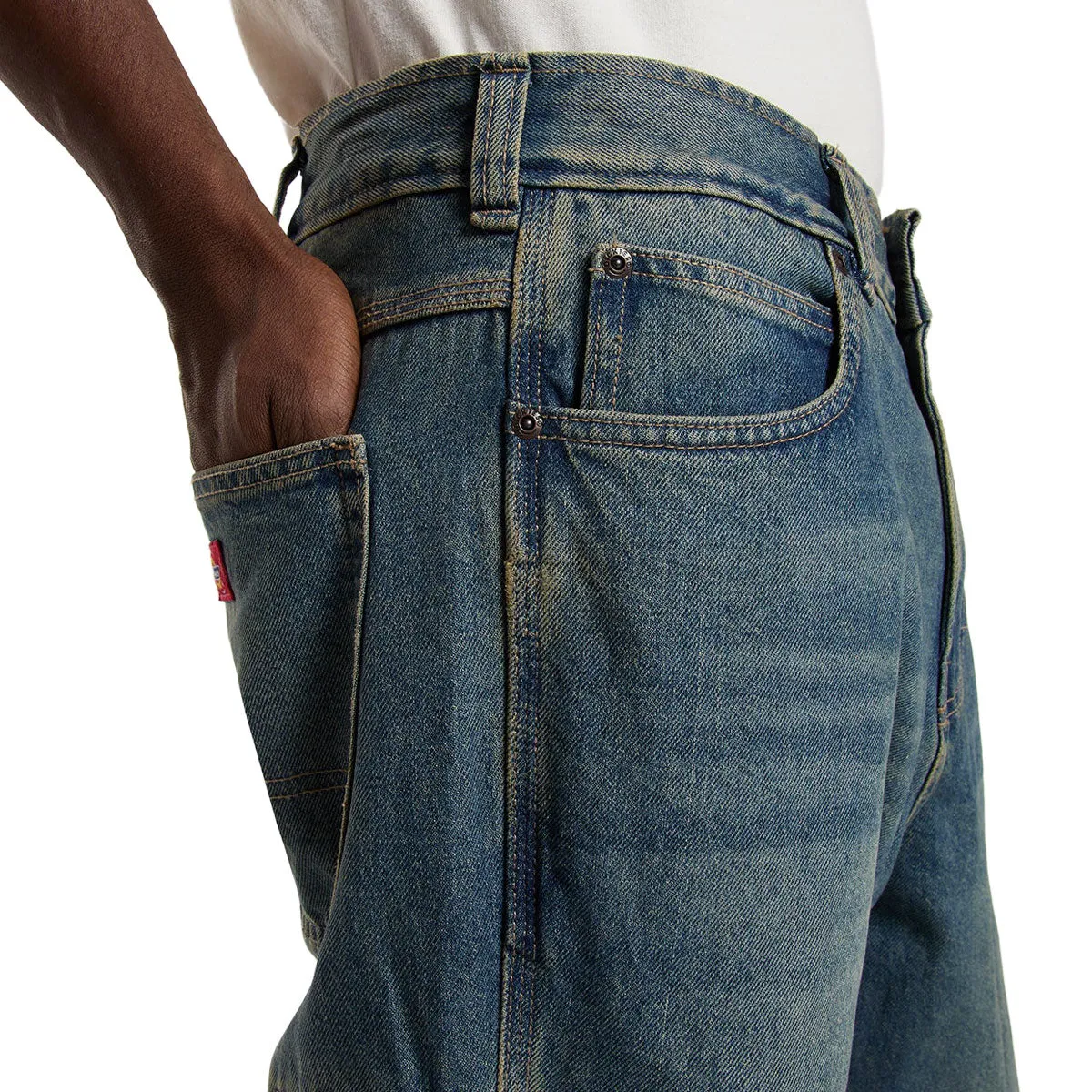 Dickies Baggy Tapered Work Jeans - Khaki Tinited Blue sold by CCS product image thumbnail 4