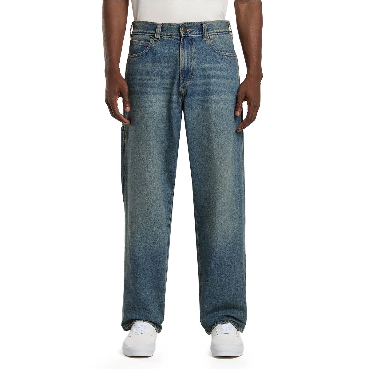 Dickies Baggy Tapered Work Jeans - Khaki Tinited Blue sold by CCS