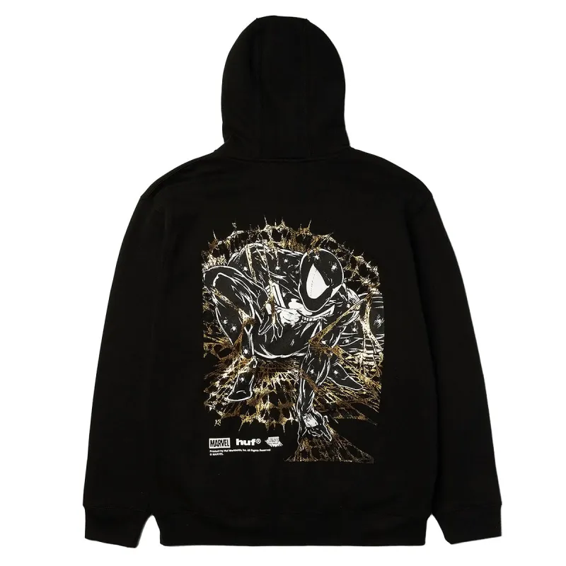 HUF x Spiderman Arachknight Full Zip Hoodie - Black made by HUF